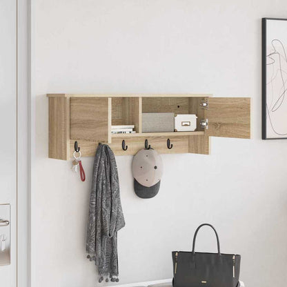 Porte-manteau mural avec étagère Chêne sonoma 80 x 20 x 30 cm