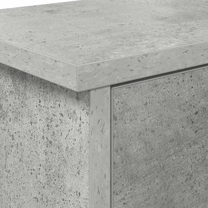 Porte-manteau mural avec étagère Gris béton 80 x 20 x 30 cm