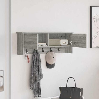 Porte-manteau mural avec étagère Sonoma gris 80 x 20 x 30 cm