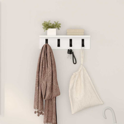 Porte-manteau mural Blanc 40 x 10.5 x 10.5 cm Bois d'ingénierie