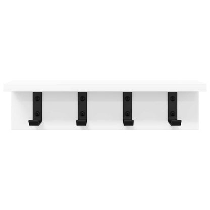 Porte-manteau mural Blanc 40 x 10.5 x 10.5 cm Bois d'ingénierie