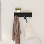 Porte-manteau mural avec étagère Chêne noir 40 x 10.5 x 10.5 cm