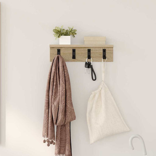 Porte-manteau mural Chêne sonoma 40 x 10.5 x 10.5 cm