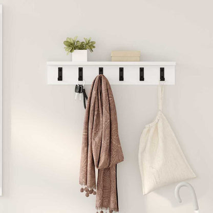 Porte-manteau mural Blanc 60 x 10.5 x 10.5 cm Bois d'ingénierie
