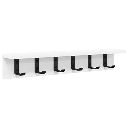 Porte-manteau mural Blanc 60 x 10.5 x 10.5 cm Bois d'ingénierie