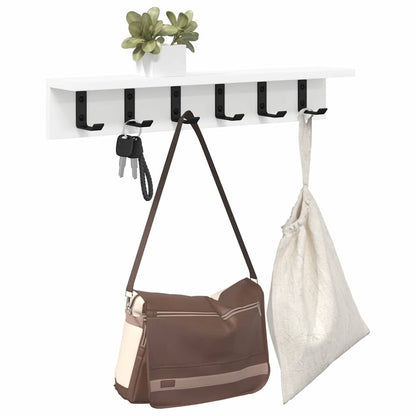 Porte-manteau mural Blanc 60 x 10.5 x 10.5 cm Bois d'ingénierie