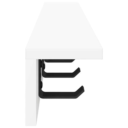 Porte-manteau mural Blanc 60 x 10.5 x 10.5 cm Bois d'ingénierie