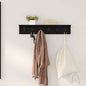 Porte-manteau mural avec étagère Chêne noir 60 x 10.5 x 10.5 cm