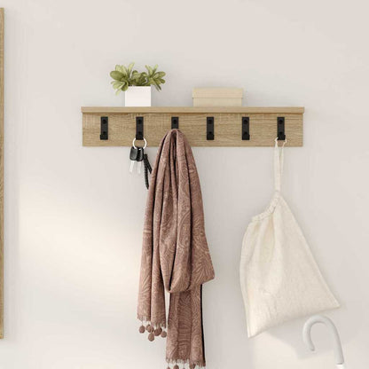 Porte-manteau mural Chêne sonoma 60 x 10.5 x 10.5 cm