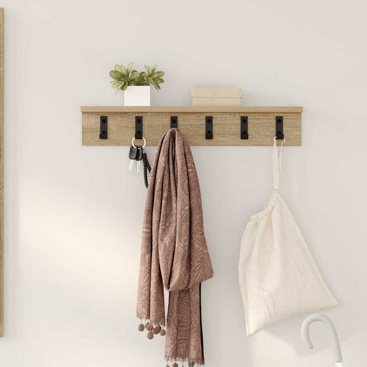 Porte-manteau mural Chêne sonoma 60 x 10.5 x 10.5 cm