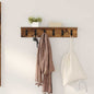 Porte-manteau mural avec étagère Chêne fumé 60 x 10.5 x 10.5 cm