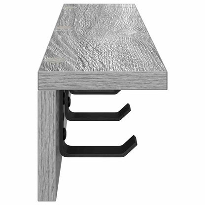 Porte-manteau mural Sonoma gris 60 x 10.5 x 10.5 cm