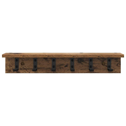 Porte-manteau mural Bois ancien 60 x 10.5 x 10.5 cm