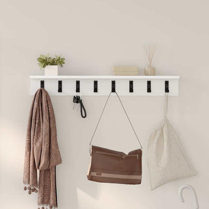 Porte-manteau mural Blanc 80 x 10.5 x 10.5 cm Bois d'ingénierie