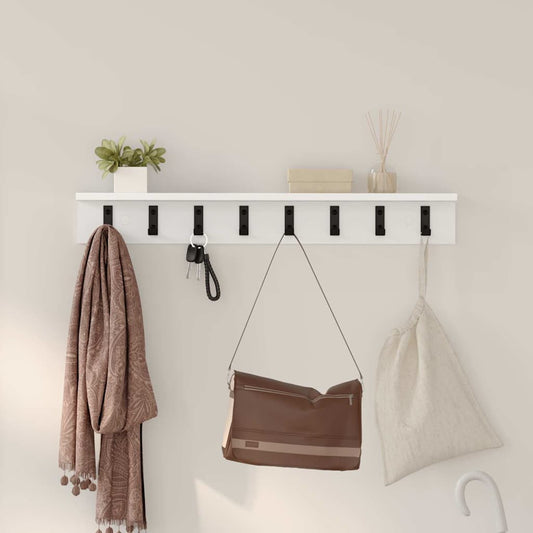 Porte-manteau mural Blanc 80 x 10.5 x 10.5 cm Bois d'ingénierie