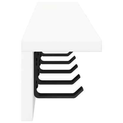 Porte-manteau mural Blanc 80 x 10.5 x 10.5 cm Bois d'ingénierie