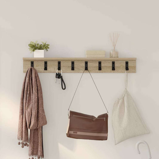 Porte-manteau mural Chêne sonoma 80 x 10.5 x 10.5 cm