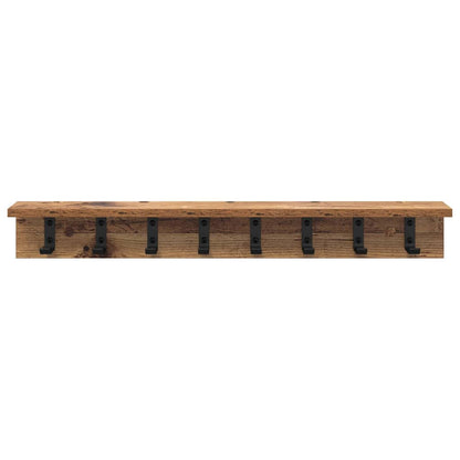 Porte-manteau mural Bois ancien 80 x 10.5 x 10.5 cm