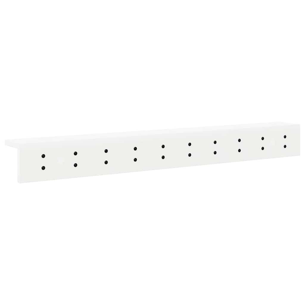 Porte-manteau mural avec étagère Blanc 100 x 10.5 x 10.5 cm