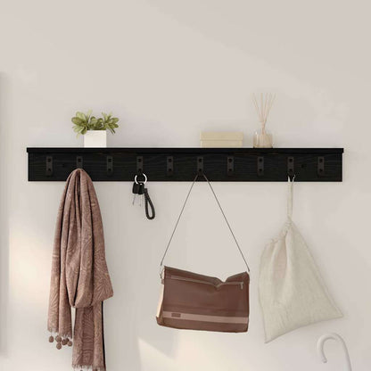 Porte-manteau mural Chêne noir 100 x 10.5 x 10.5 cm