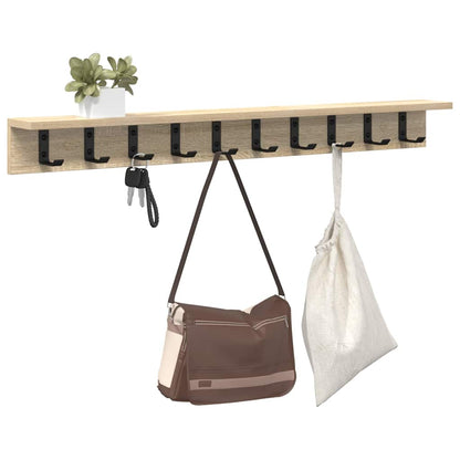 Porte-manteau mural Chêne sonoma 100 x 10.5 x 10.5 cm
