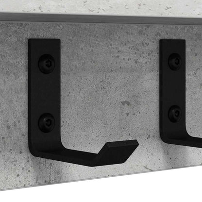 Porte-manteau mural Gris béton 100 x 10.5 x 10.5 cm