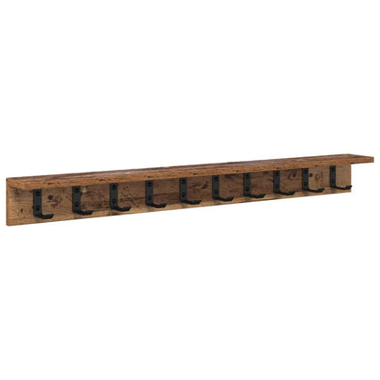 Porte-manteau mural Bois ancien 100 x 10.5 x 10.5 cm