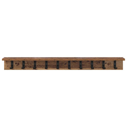Porte-manteau mural Bois ancien 100 x 10.5 x 10.5 cm