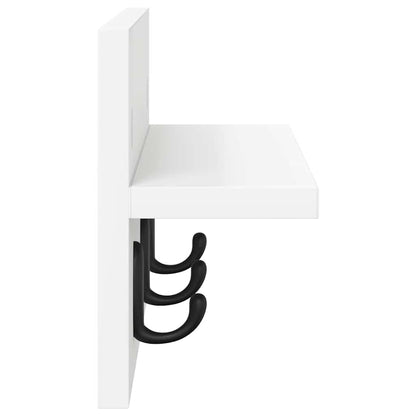 Porte-manteau mural Blanc 40 x 10.5 x 18 cm Bois d'ingénierie