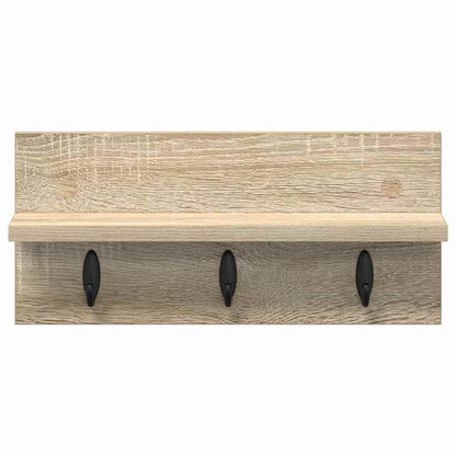 Porte-manteau mural avec étagère Chêne sonoma 40 x 10.5 x 18 cm
