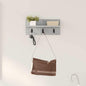 Porte-manteau mural avec étagère Gris béton 40 x 10.5 x 18 cm