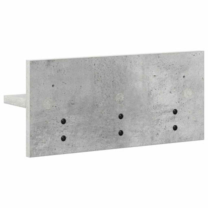 Porte-manteau mural avec étagère Gris béton 40 x 10.5 x 18 cm
