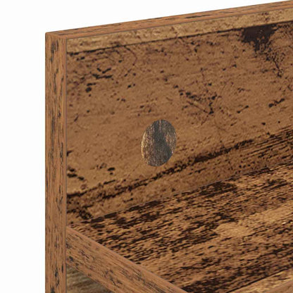Porte-manteau mural avec étagère Bois ancien 40 x 10.5 x 18 cm