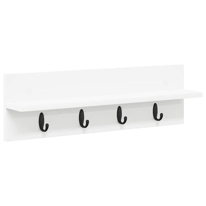 Porte-manteau mural Blanc 60 x 10.5 x 18 cm Bois d'ingénierie