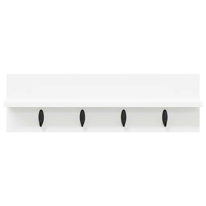 Porte-manteau mural Blanc 60 x 10.5 x 18 cm Bois d'ingénierie