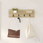 Porte-manteau mural avec étagère Chêne sonoma 60 x 10.5 x 18 cm