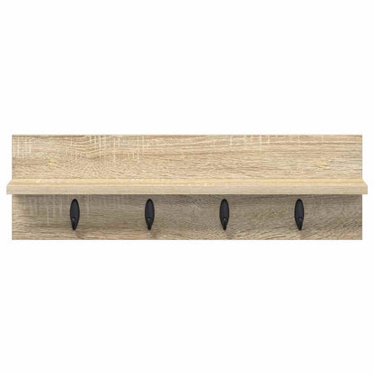 Porte-manteau mural avec étagère Chêne sonoma 60 x 10.5 x 18 cm