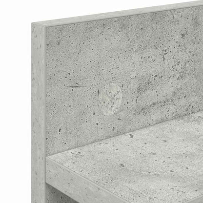 Porte-manteau mural avec étagère Gris béton 60 x 10.5 x 18 cm