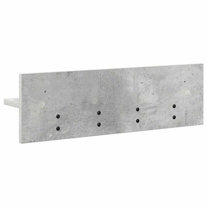 Porte-manteau mural avec étagère Gris béton 60 x 10.5 x 18 cm