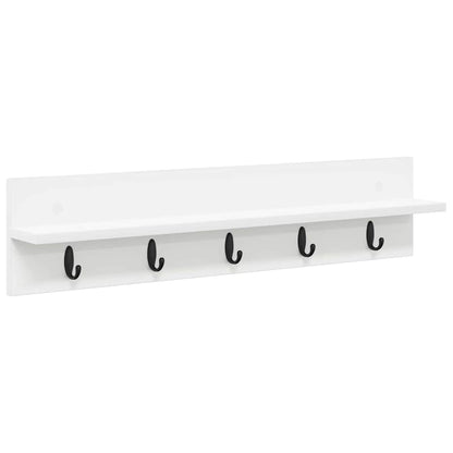 Porte-manteau mural Blanc 80 x 10.5 x 18 cm Bois d'ingénierie