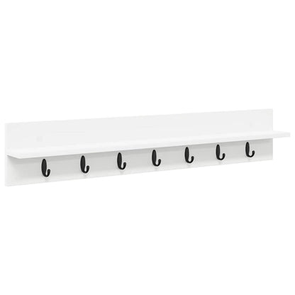Porte-manteau mural Blanc 100 x 10.5 x 18 cm Bois d'ingénierie