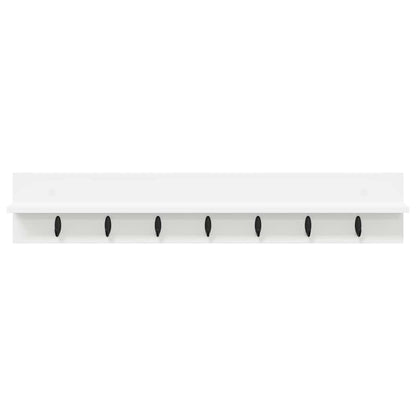 Porte-manteau mural Blanc 100 x 10.5 x 18 cm Bois d'ingénierie