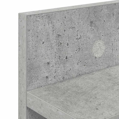 Porte-manteau mural avec étagère Gris béton 100 x 10.5 x 18 cm