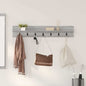 Porte-manteau mural avec étagère Sonoma gris 100 x 10.5 x 18 cm