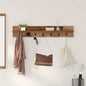 Porte-manteau mural avec étagère Bois ancien 100 x 10.5 x 18 cm