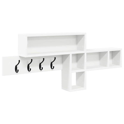 Porte-manteau mural Blanc 100 x 12 x 43,5 cm Bois d'ingénierie