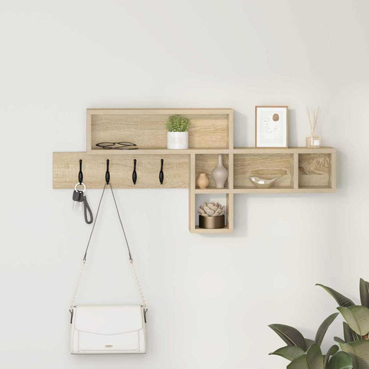 Porte-manteau mural Chêne sonoma 100 x 12 x 43,5 cm