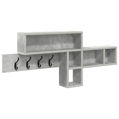 Porte-manteau mural avec étagère Gris béton 100 x 12 x 43,5 cm