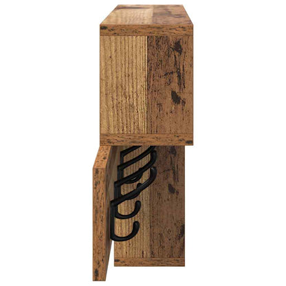 Porte-manteau mural avec étagère Bois ancien 100 x 12 x 43,5 cm