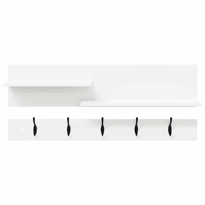 Porte-manteau mural Blanc 90 x 15 x 36 cm Bois d'ingénierie